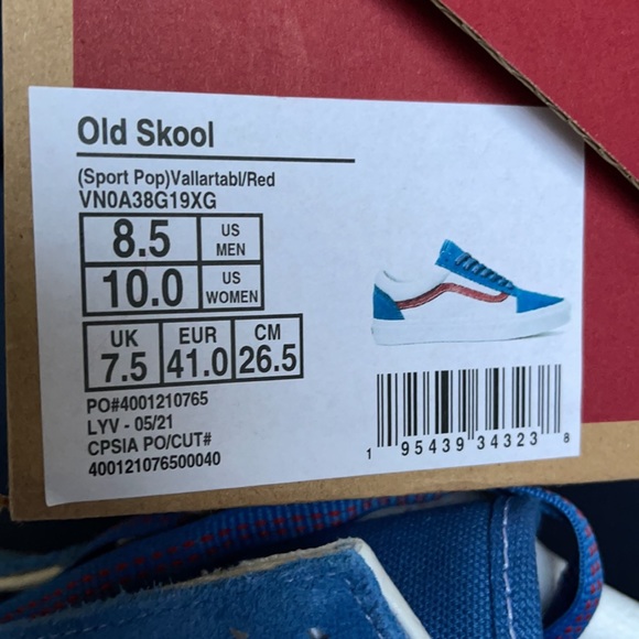 Vans Old Skool Sport Pop Vallartabl/Red MENS - Picture 16 of 16